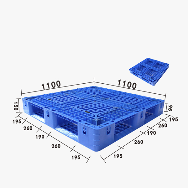 ZJ1111-150網(wǎng)格田字型（帶掛鉤位）塑料托盤