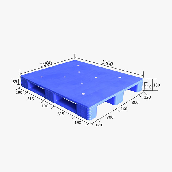 ZJ1210-150光面平板川字內(nèi)置9條鋼管塑料托盤